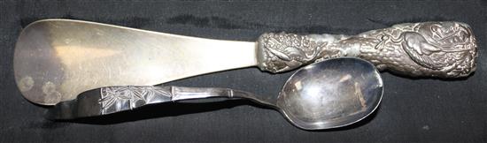 A group of Oriental and silver items